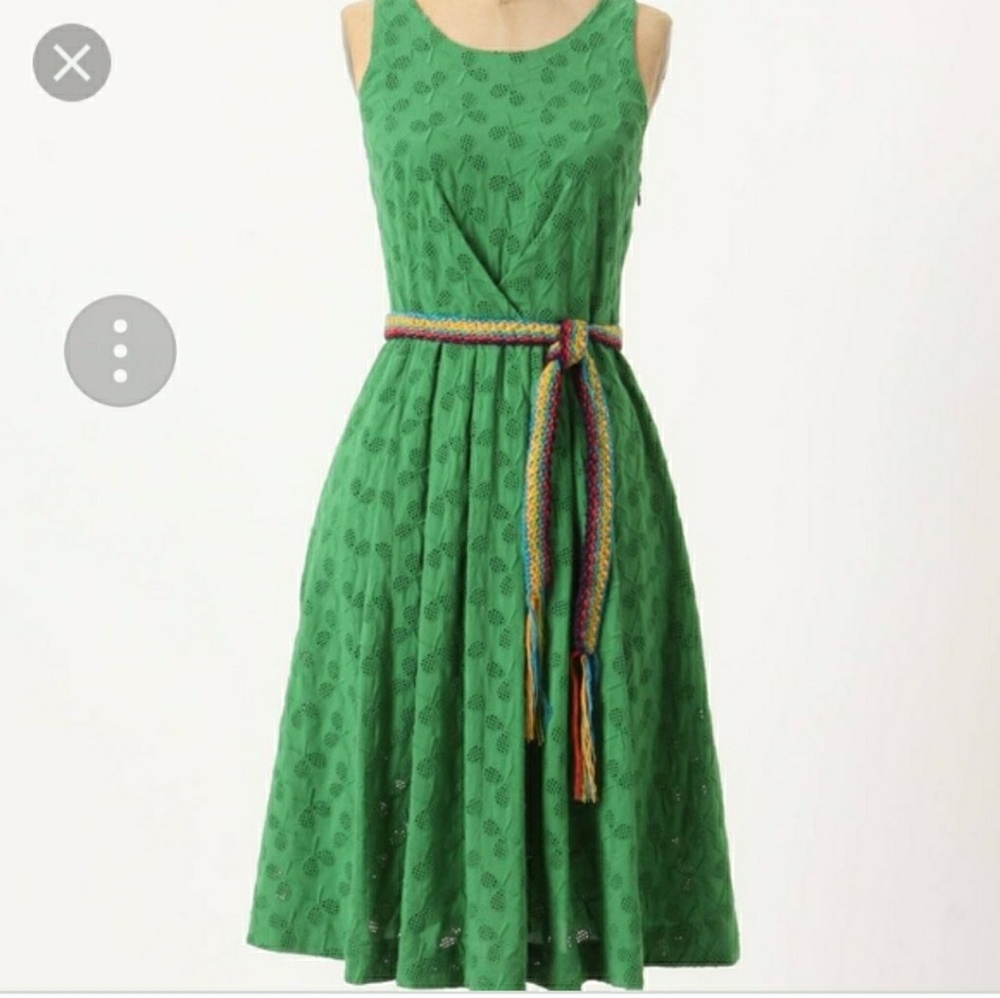 Tennis racket green dress from anthropoloie